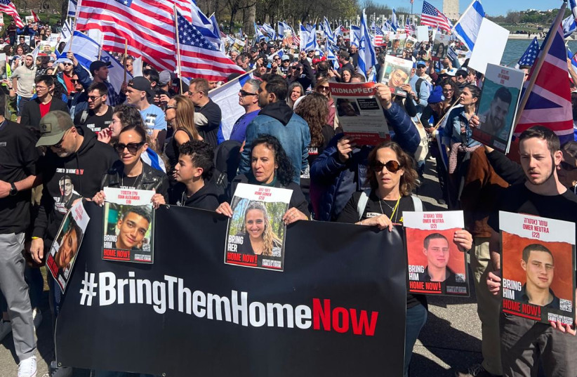  Parents of New York born hostage Omer Neutra fear threat of Iranian attack will draw focus away from hostages (13/4/2024) (credit: families hillary clinton, families white house, Orna Daniel Neutra DC rally, RONEN AND ORNA NEUTRA, WHITE HOUSE/POLLY IRUNGU)