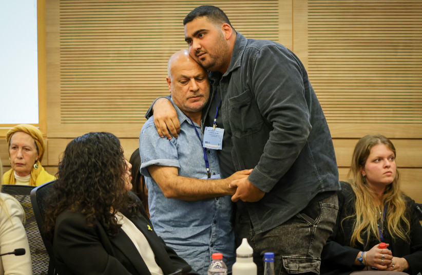  Survivors of the Nova festival massacre speak at a debate at the Knesset. April 16, 2024. (credit: NOAM MOSHKOWITZ/KNESSET SPOKESPERSON)