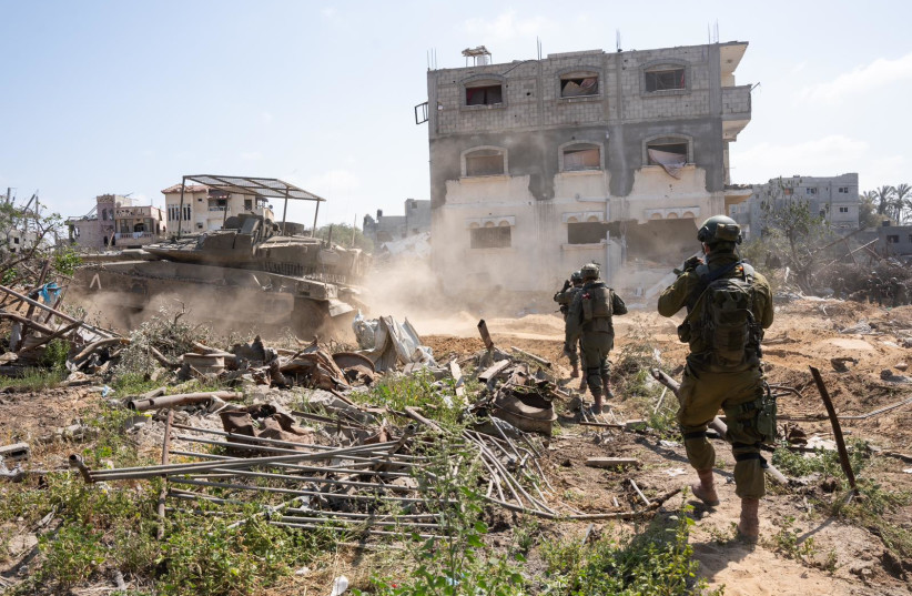  IDF troops operate in the Gaza Strip. April 18, 2024. (credit: IDF SPOKESPERSON'S UNIT)
