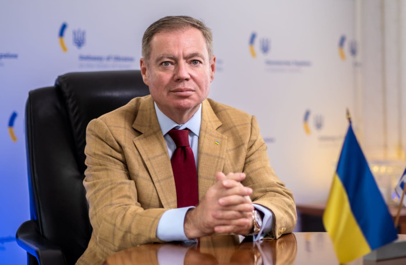  Ukrainian Ambassador to Israel Yevgen Korniychuk (credit: courtesy the Ukrainian Embassy)