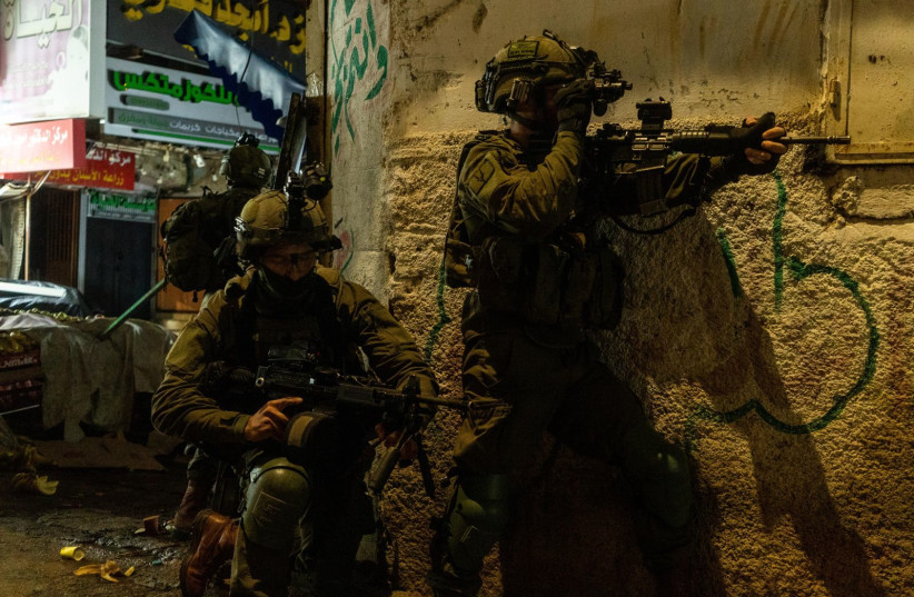  IDF troops operate in the West Bank. April 22, 2024. (credit: IDF SPOKESPERSON'S UNIT)