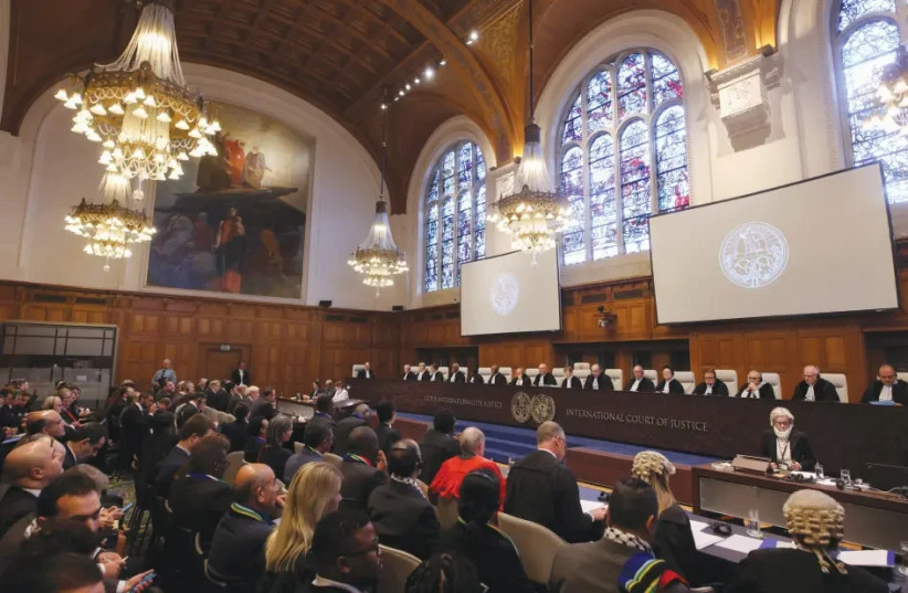  The hearing at the Hague Tribunal  (credit: REUTERS)