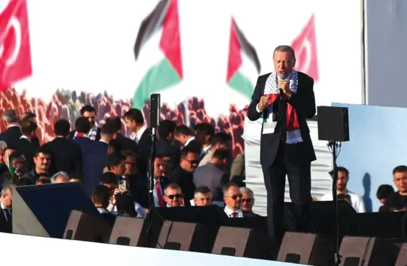 Erdogan's speech against Israel and the war in Gaza (credit: REUTERS)