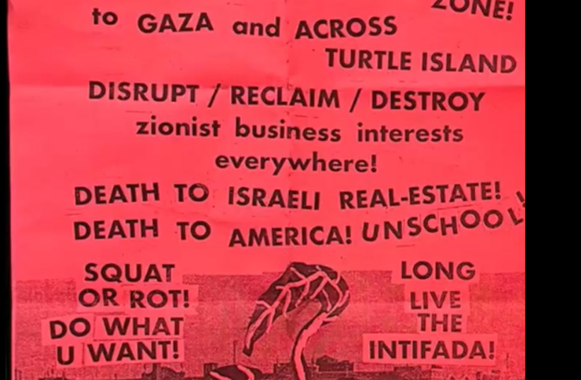  ''Long live the intifada!'' poster. Uploaded on 4/5/2024 (credit: NYPD)