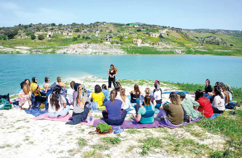  A mindfulness dance workshop by the lake. (credit: TAL LEVY)