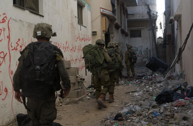  IDF troops operate in Zeitun, in the Gaza Strip. May 11, 2024. (credit: IDF SPOKESPERSON'S UNIT)