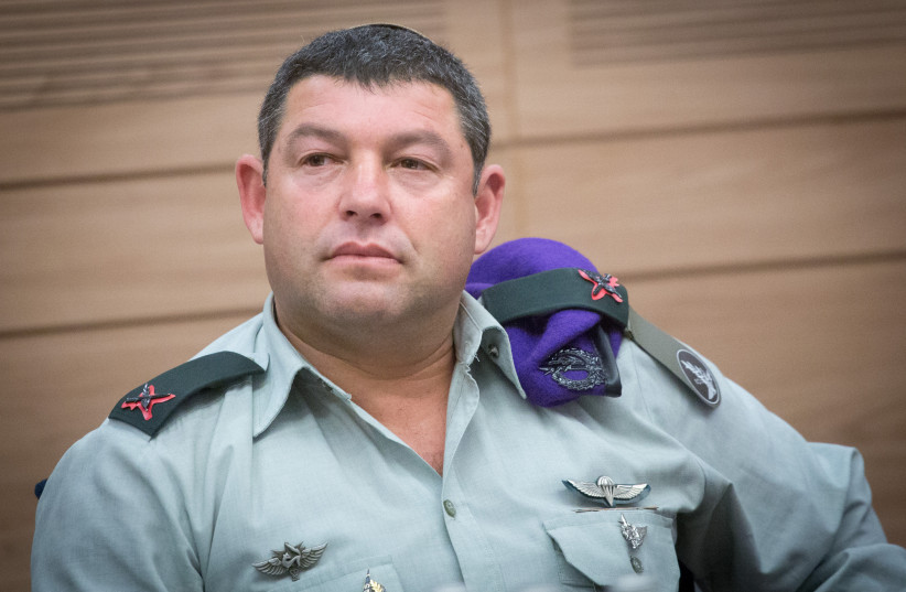  IDF Brig. Gen. Ofer Winter attends a Defense and Foreign Affairs Committee meeting at the Knesset, on October 22, 2018. (credit: MIRIAM ALSTER/FLASH90)