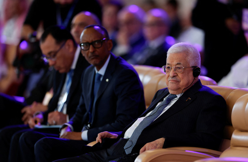 Palestinian President Mahmoud Abbas attends the World Economic Forum (WEF) in Riyadh, Saudi Arabia, April 28, 2024.  (credit: REUTERS/HAMAD I MOHAMMED)