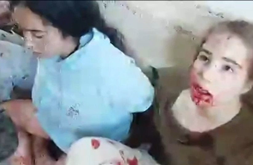  Liri Albag and Agam Berger are pictured bloody and distraught in bodycam footage from Hamas terrorists. (credit: The Hostages and Missing Persons Families Forum )