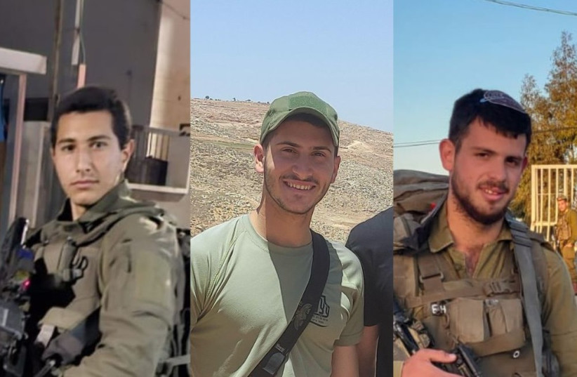  Yedidya Azugi, Eliya Hilel, Diego Shvisha Harsaj. (credit: IDF SPOKESMAN’S UNIT)