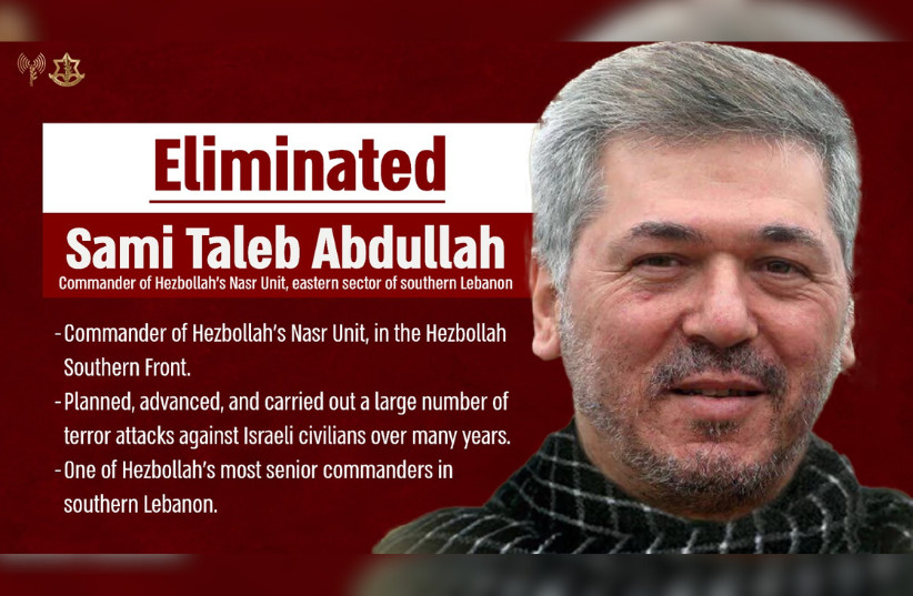 Sami Taleb Abdullah, a senior Hezbollah commander killed by an IDF strike.