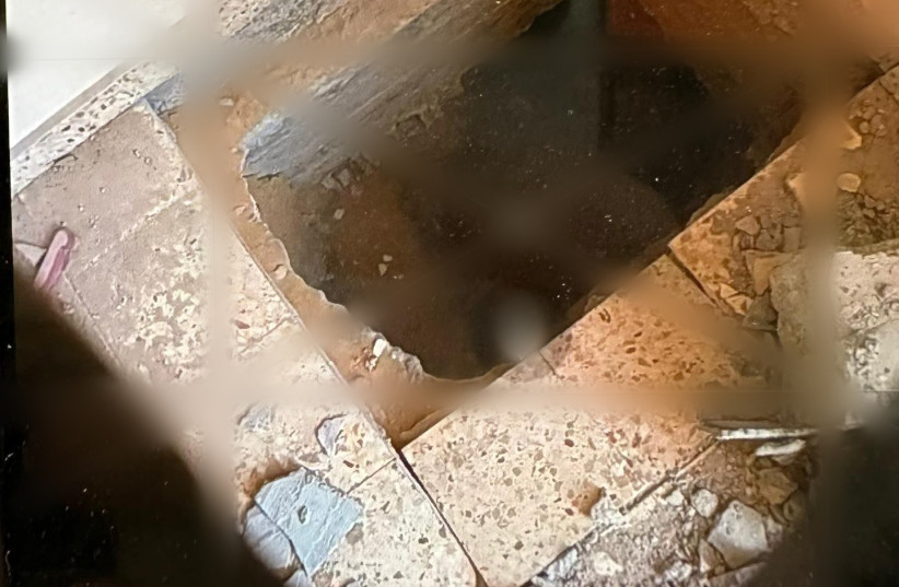   Footage of tunnel shafts and passages between walls that were located inside houses in residential buildings in Gaza. June 14, 2024.  (credit: IDF SPOKESPERSON'S UNIT)