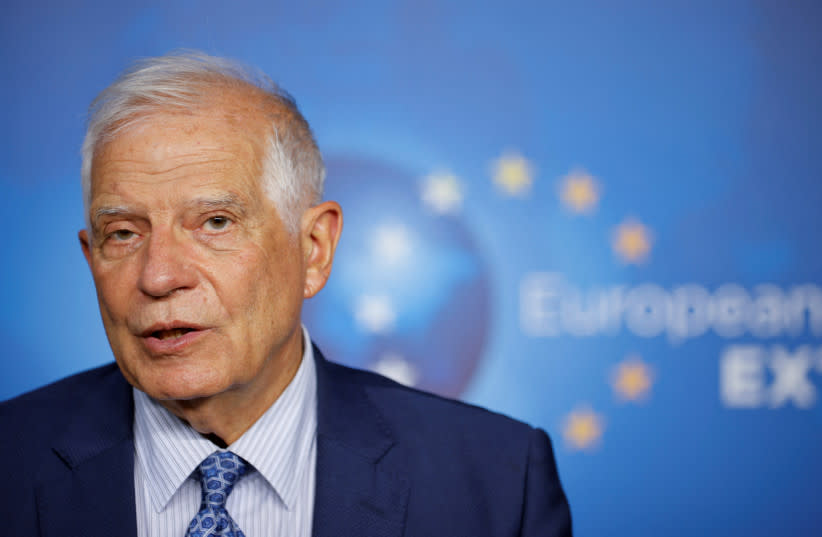 El jefe de Política Exterior de la Unión Europea, Josep Borrell, habla sobre las tensiones entre las naciones vecinas de los Balcanes Occidentales en Bruselas, Bélgica, 18 de agosto de 2022.