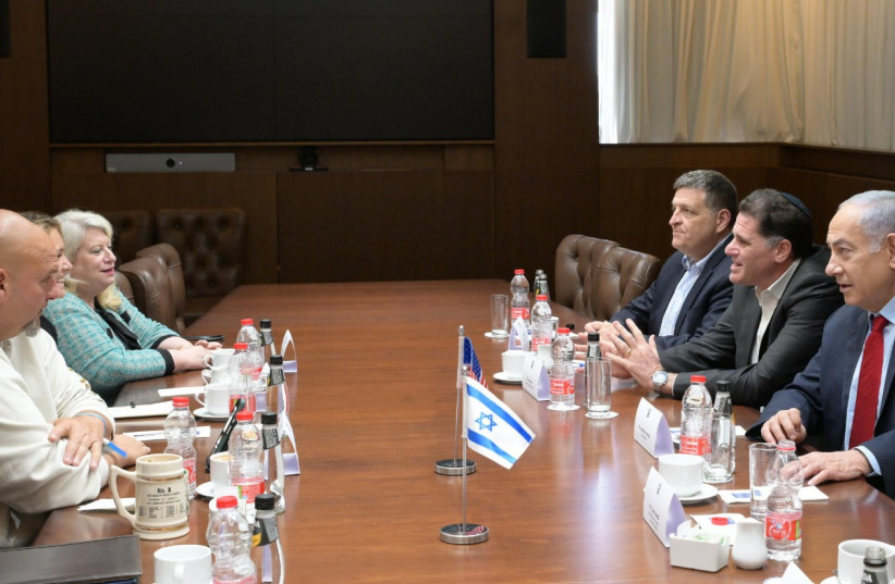  US Pennsylvania Senator John Fetterman meets with Israeli Prime Minister Benjamin Netanyahu, June 26, 2024. (credit: Amos Ben Gershom / GPO)