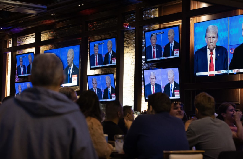  Americans across the nation watch the first presidential debate between Joe Biden and Donald Trump  (credit: SCOTT OLSEN/GETTY IMAGES)