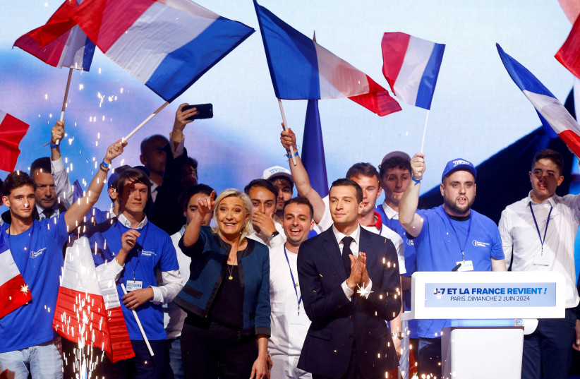  Marine Le Pen, President of the French far-right National Rally (Rassemblement National - RN) party parliamentary group. Paris, France, June 2, 2024. (credit: REUTERS/CHRISTIAN HARTMANN/FILE PHOTO)