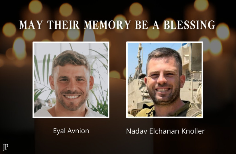 image of the two fallen soldiers, Eyal Avnion and Nadav Knoller. (credit: IDF Spokesperson's Unit/D-Keine/Getty Images/via Canva)
