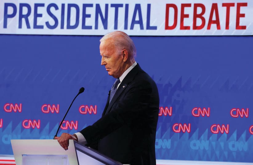 US PRESIDENT Joe Biden seen during the Georgia debate last week. The question is not what his condition is, but what people think it is, the writer argues.  (credit: BRIAN SNYDER/REUTERS)