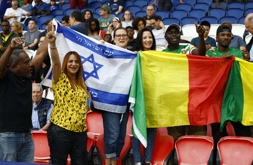 Paris 2024 Olympics - Football - Men's Group D - Mali vs Israel - Parc des Princes, Paris, France - July 24, 2024. Mali and Israel fans inside the stadium before the match.