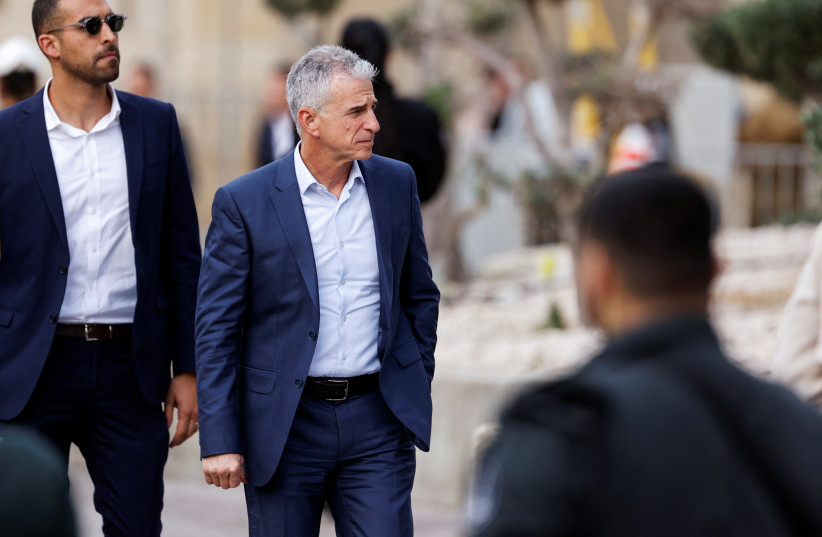 David Barnea, the head of the Israeli Mossad attends an honour guard ceremony for Israel's incoming military chief Herzi Halevi at Israel's Defence Ministry in Tel Aviv, Israel January 16, 2023.