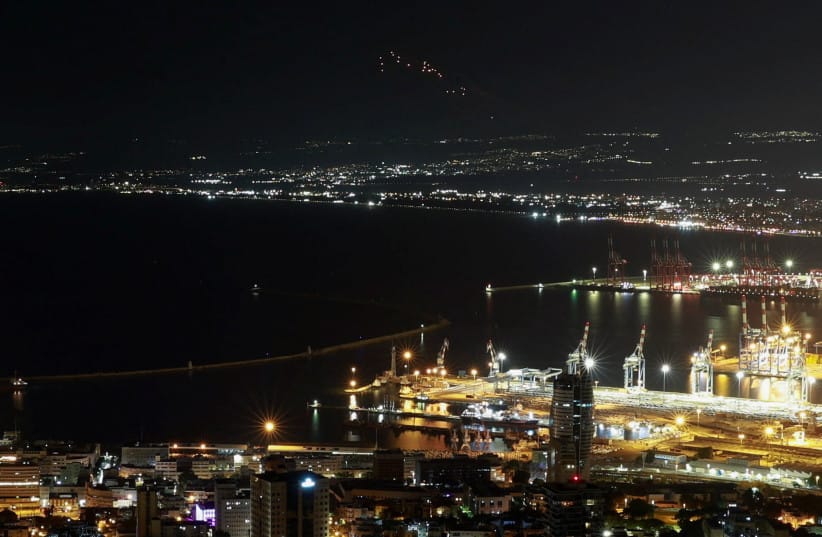 Israel's Iron Dome anti-missile system intercepts rockets launched from Lebanon, as seen from northern Israel, August 4, 2024