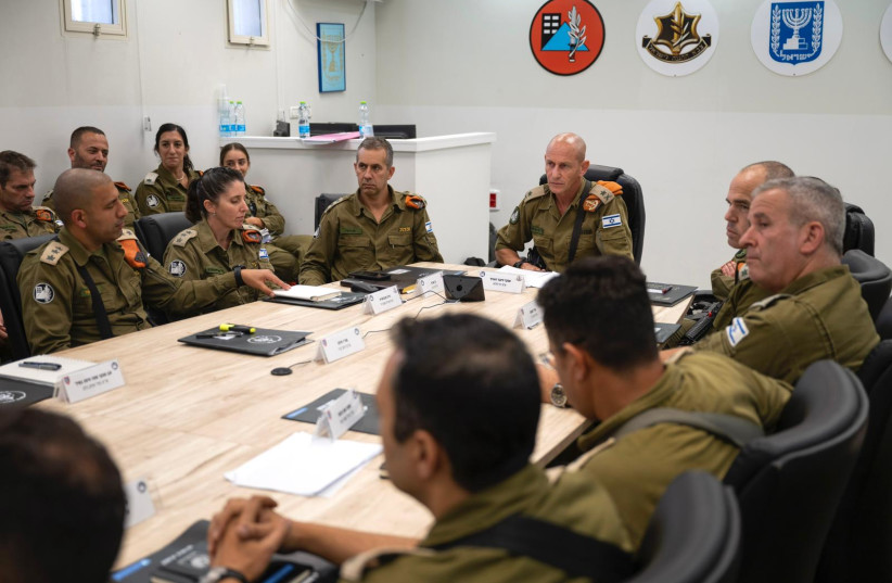 Home Front Command officials meet to discuss security situation in Israel's North, August 3, 2024.