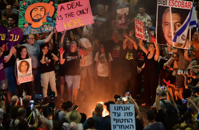 Hostage protest in Tel Aviv. August 17 2024.