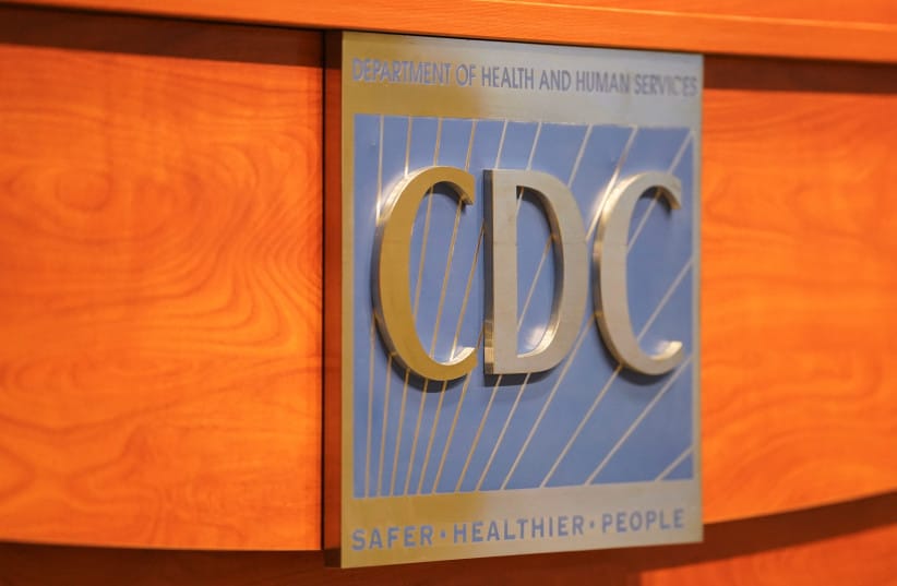 A sign of the CDC is seen on a podium during the meeting of the members of the Advisory Committee on Immunization Practices, as the U.S. Centers for Disease Control and Prevention's (CDC) advisory panel for vaccines convenes in Atlanta, Georgia, U.S. June 25, 2025.