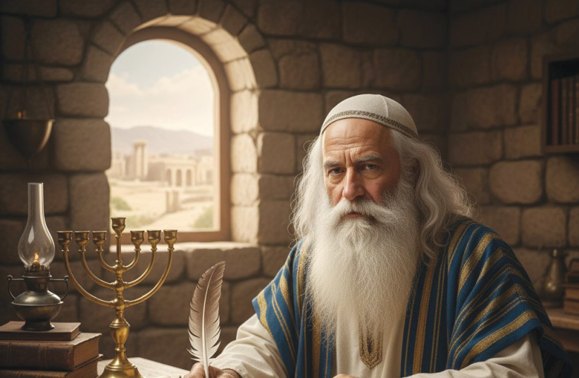 An AI-generated image of Rabbi Akiva.