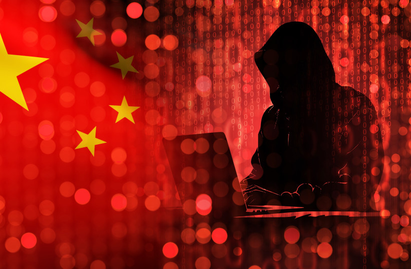 Illustrative image of a hacker with a China flag.