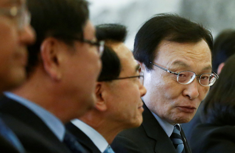 South Korean special envoy Lee Hae-chan attends talks with Chinese Foreign Minister Wang Yi (not pictured) at the foreign ministry in Beijing, China, May 18, 2017.