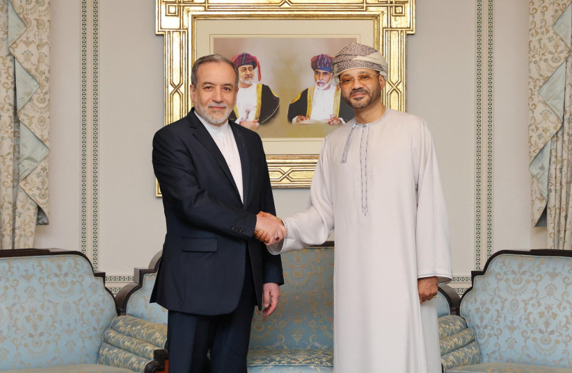 Iranian Foreign Minister Abbas Araqchi meets with Omani Foreign Minister Sayyid Badr Albusaidi in Muscat, Oman, February 6, 2026.