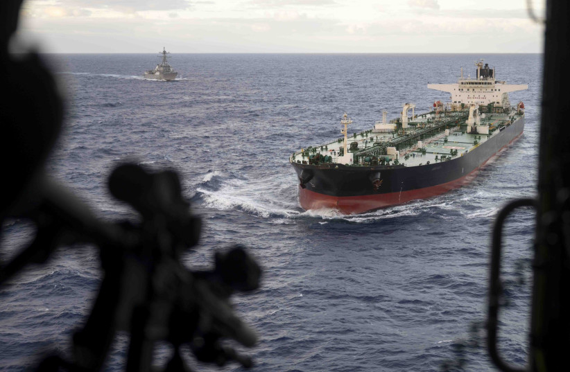 US military forces boarded the crude oil tanker Aquila II in the Indian Ocean after pursuing it from the Caribbean. The vessel was accused of breaching Washington's blockade on sanctioned vessels traveling to or from Venezuela. February 9, 2026.