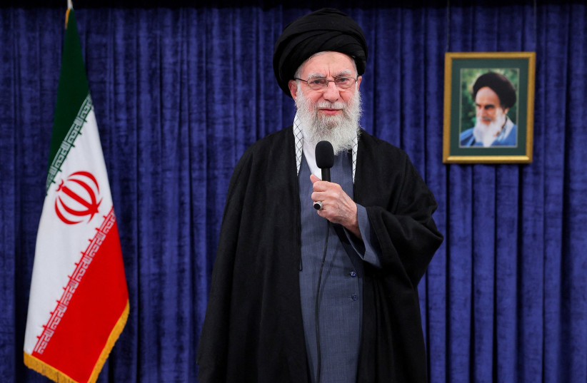 Iran's Supreme Leader Ayatollah Ali Khamenei speaks during a televised message in Tehran, Iran, February 9, 2026.