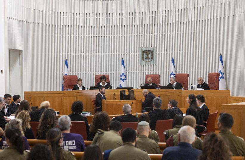 A COURT hearing on the government’s draft of ultra-Orthodox Jews into the Israeli military at the Supreme Court in Jerusalem, October 29, 2025.