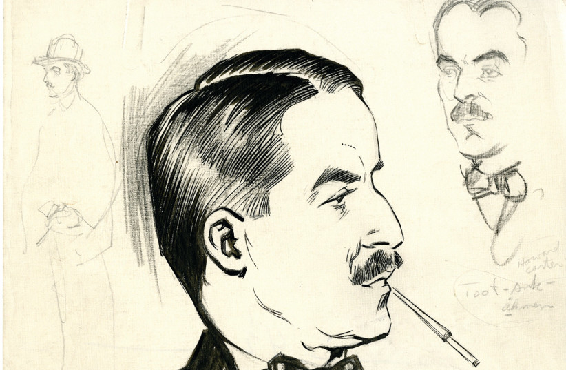 Rosenberg's autographed sketch of Carter, 1924, for the ‘Cincinnati Post.’