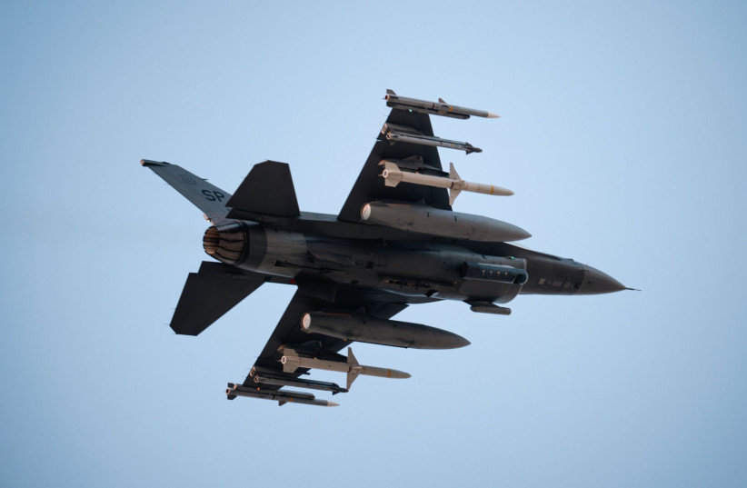 US fighter jet with Rafael's Litening targeting pod carrying strikes over Iran