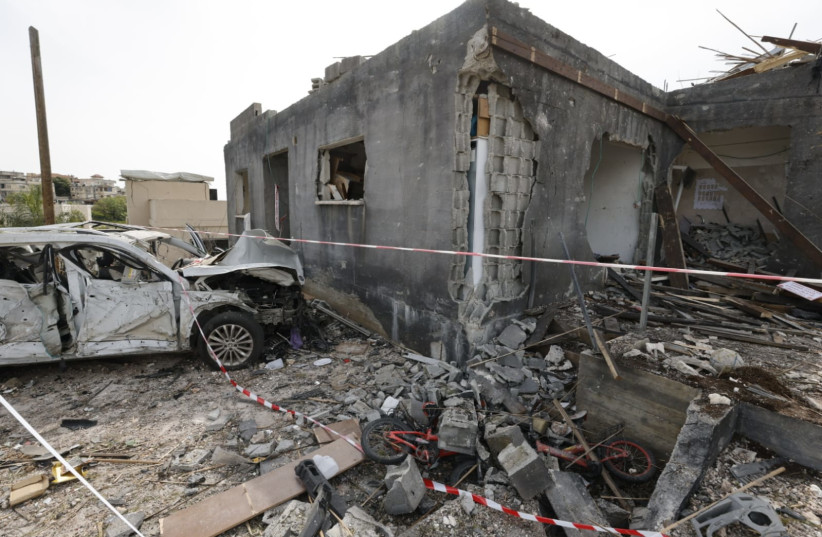 Damage from an Iranian missile strike in the Israeli community of Zarzir on March 13, 2026. (credit: Yossi Zamir / Amos Ben-Gershom