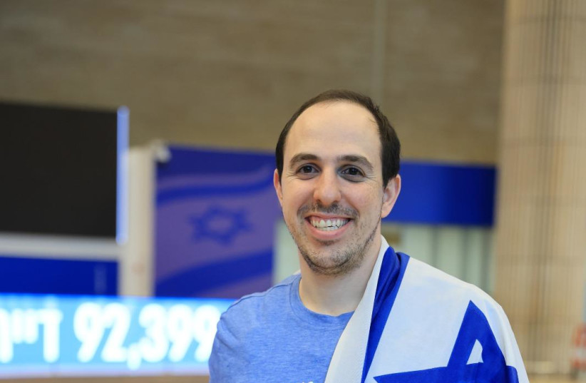 Eli Schwartz, a 30-year-old lawyer from Minneapolis who is among the new immigrants in Israel.