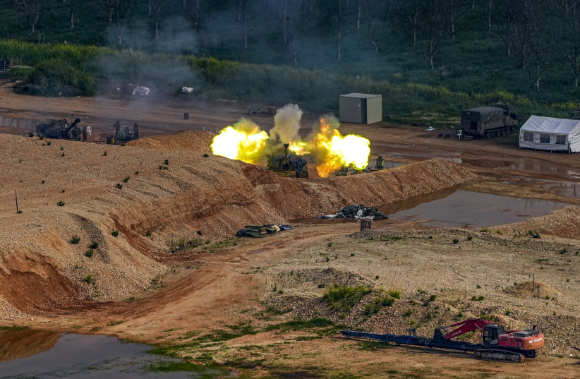 AN ISRAELI artillery unit fires near the Israeli-Lebanese border amid the ongoing war with Iran and Hezbollah, March 28, 2026.