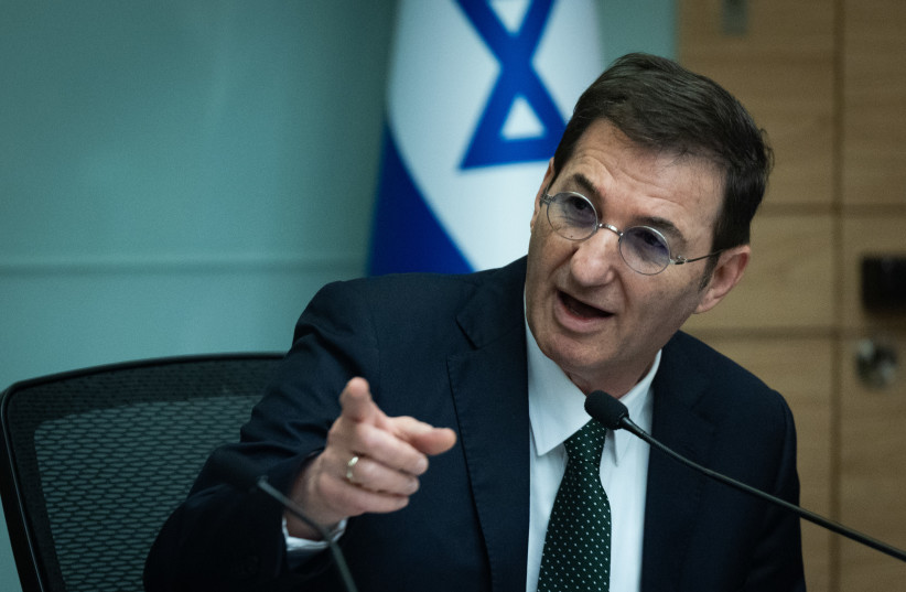 MK Boaz Bismuth leads a Foreign Affairs and Defense Committee meeting at the Knesset, the Israeli Parliament in Jerusalem, February 24, 2026.