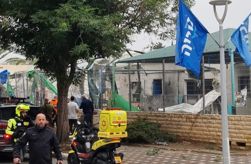 A location in northern Israel after a Hezbollah rocket impacted in the area. April, 2, 2026.