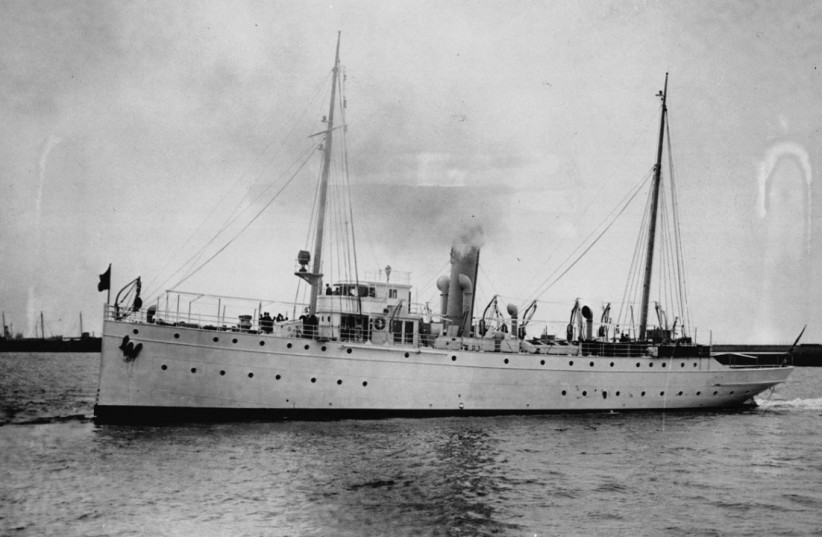 A historical photo of US Coast Guard Cutter Tampa, which was lost in 1918 during World War I after being torpedoed by a German submarine.