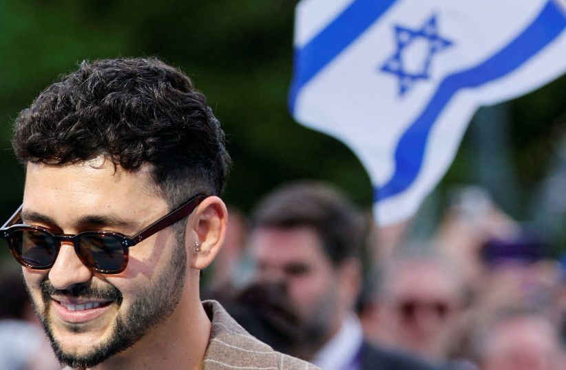 Noam Bettan, representing Israel attends the 2026 Eurovision Song Contest's 'Turquoise Carpet' event in Vienna, Austria, May 10, 2026.