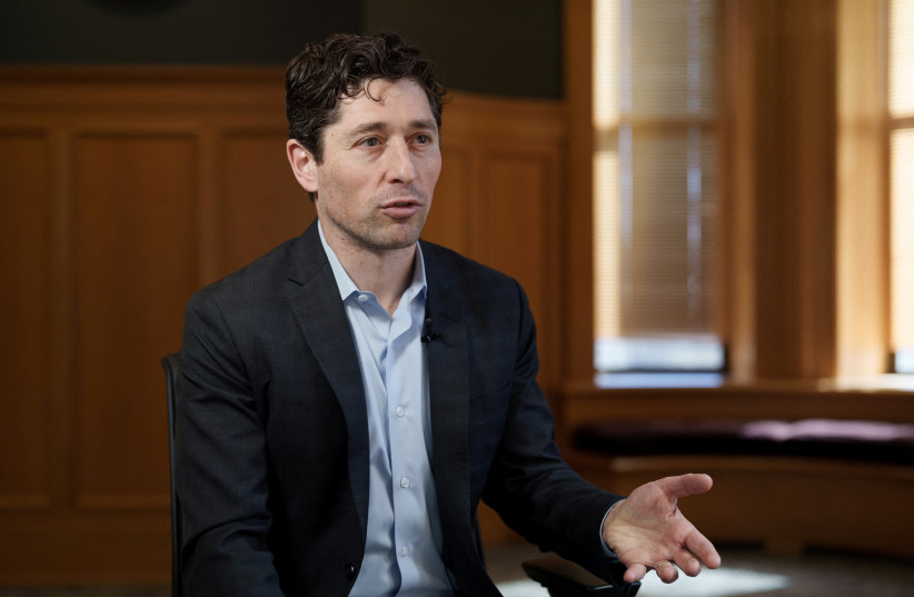 Mayor Jacob Frey speaks during an interview at City Hall in Minneapolis, Minnesota, U.S., March 11, 2026.