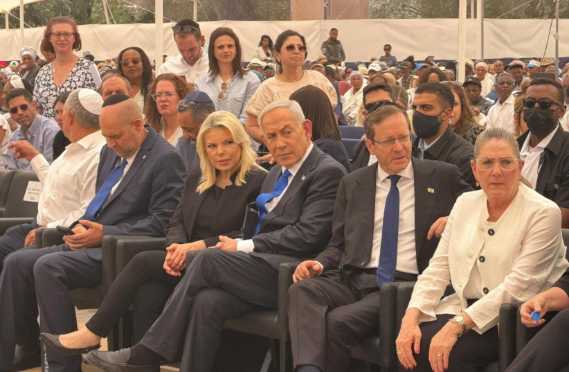PRIME MINISTER Benjamin Netanyahu at the state memorial ceremony for Ethiopian Jews who perished on their journey to Israel.