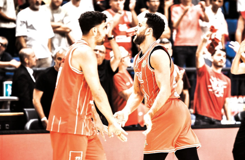 TEL AVIV bragging rights will be up for grabs when Maccabi Tel Aviv (in yellow) and Hapoel Tel Aviv (in red) duel in the Israel Basketball League finals after their respective sweeps of Hapoel Holon and Hapoel Jerusalem in the last-four.