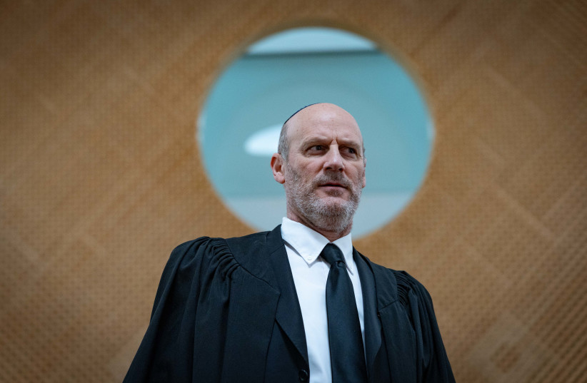 Attorney Michael Rabello seen before a court hearing on the dismissal of National Security Minister Itamar Ben-Gvir at the Supreme Court in Jerusalem, April 15, 2026.