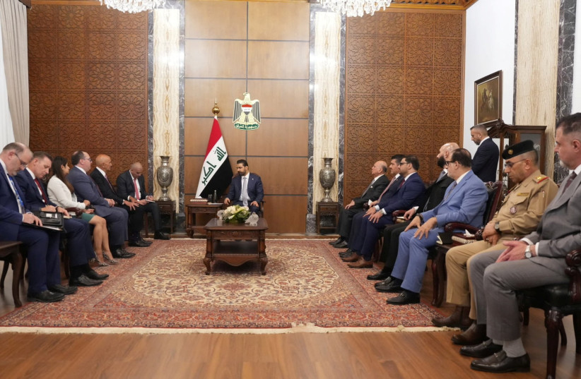 Iraqi Prime Minister Ali al-Zaidi meets with US Special Presidential Envoy Tom Barrack in Baghdad, Iraq, June 16, 2026.