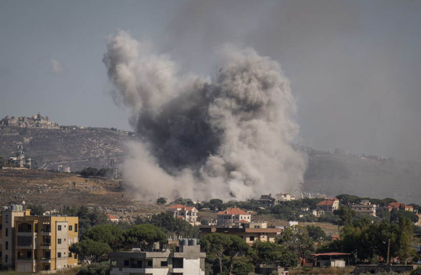 An Israeli Army airstrike is seen on June 19, 2026 in Nabatieh, Lebanon; Illustrative.
